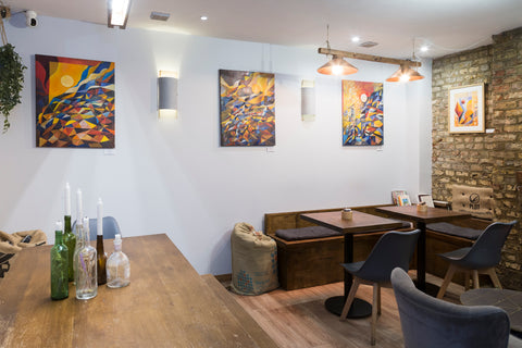 Exhibition ART FUSION at Coffee Matters, Shoreditch London