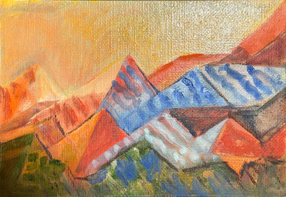 Landscape with Spring mountains